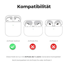 Mouzor süße Airpods Hülle, Airpods 2 Hülle, Boba Tee Kuh Lustige 3D Cartoon Tierhülle, weicher PVC-Vollschutz, stoßfest, Ladehülle mit Karabiner für Airpods 1. Generation, 2. Generation