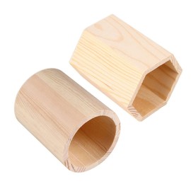 Operitacx Handgefertigte Stifthalter Aus Holz 2 Stück Holzeimer Für Schreibtisch-organizer Dekorative Aufbewahrung