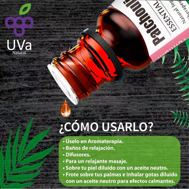 UVa Natural Aceite Esencial De Pachuli Puro Uva Natural