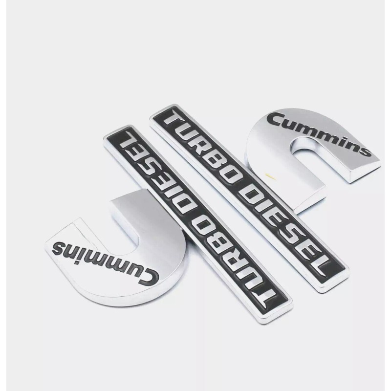 Cummins 2pcs Cummins Emblem Turbo Badge for 19-22 2500 3500