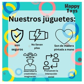 HAPPYTOYSMX | Juguetes | Juego de Simulación – Tostadora | Juguetes para Niños | Juguetes Didácticos Ideal en la Estimulación Temprana para Bebe | Juguetes para Niña | Juguete Educativo de Madera