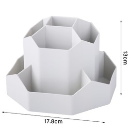 PANTSLINE 360° Rotatable Pen Holder, Multifunctional Office Organiser, Desktop Organiser, 9 Compartments, Large Capacity, Suitable for Office Storage, School Offices, Dressing Tables etc