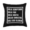 5 Solas of the Reformation Throw Pillow