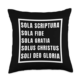 5 Solas of the Reformation Throw Pillow