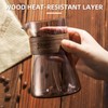 Glass Coffee Carafe with Wood Heat-Resistant Layer, Coffee Decanter Coffee