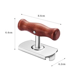 VZU Can Opener, Arthritis Jar Opener, Stainless Steel Jar Opener, Screw Lid Opener, Can Opener for Seniors with Adjustable Handle, Lid Opener for Screw Jars for Family, Picnic, Business, Wood Colour