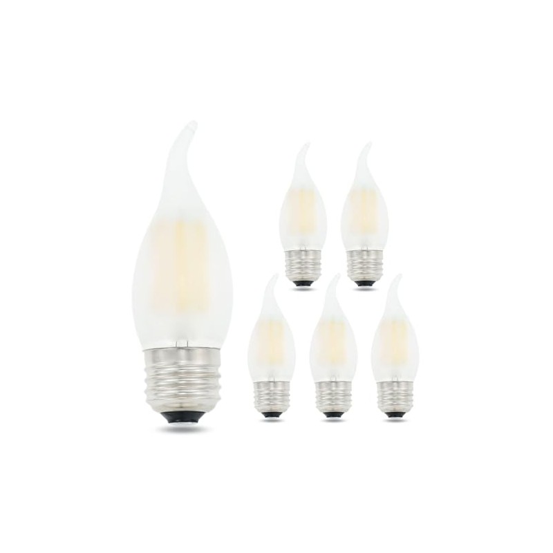 Lamsky Chandelier LED Light Bulbs 40W Equivalent E26 Base,Dimmable 4W
