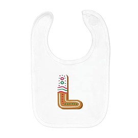 Fabulous Baby Bib Made of Organic Cotton L Lena Leo Lucas Letter Alphabet First Name Christmas Child, White