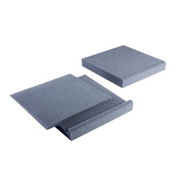 MSAcoustics SpeakerPad Set XL, 370 x 300 x 50 mm, Decoupling for Precise Audio Playback, Dark Grey, Pack of 2