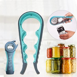 Bottle Opener for Arthritic Hand,Jar Opener for Old People, Children, Women, Those with Weak Hands,Multifunctional Kitchen Gadgets (05-Blue)