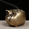 Chinese Bronze Pig Burner - Feng Shui Lucky Charm for