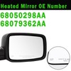 Ram Passenger Right Side Heated Mirror Glass Compatible with 2009-2018