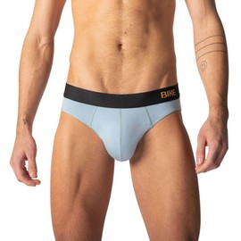 Bike Athletic Active Brief | Soft Stretch Cotton for Breathable Comfort | Contoured Pouch for Secure Support | Low-Rise Fit Light Blue