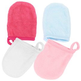 Baluue Sets Makeup Remover Wash Mitts Reusable Face Exfoliator Gloves Soft Microfiber Face Cleaning Mitts Pcs