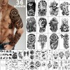 Yazhiji 36 Sheets Temporary Tattoos Stickers, 12 Sheets Fake Body
