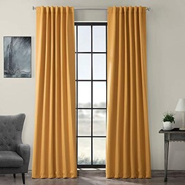 HPD Half Price Drapes Curtain For Room Darkening 50 X 96 (1 Panel), BOCH-201303-96, Marigold