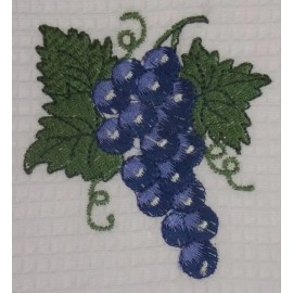 Unbranded Grapes Dish Towel Embroidered Lot 2 Winery Xmas Gift Purple Home Kitchen Decor