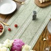 Artoid Mode Sage Green Rustic Cotton Linen Table Runner, Seasonal