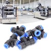 50Pcs 3‑Way Pneumatic Connector Quick PU Tube Hose Push in