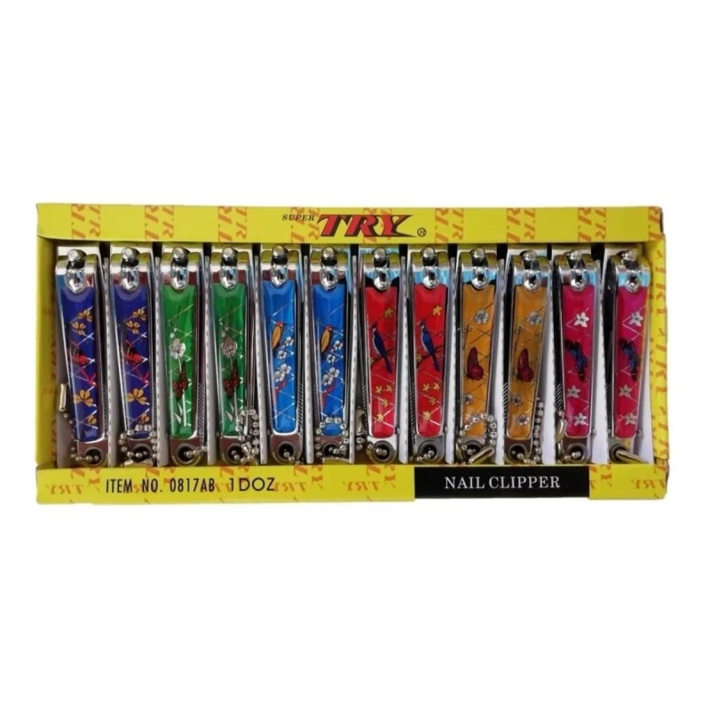 TRY Cortauñas Mediano De Figura Y Lima Try 12 Piezas