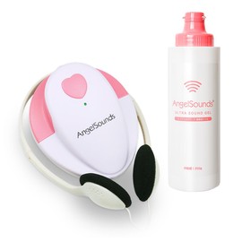 Angelsounds Fetal Ultrasonic Heartbeat Monitor with Ultrasound Gel, Listen to Your Baby's Heartbeat, JPD-100S