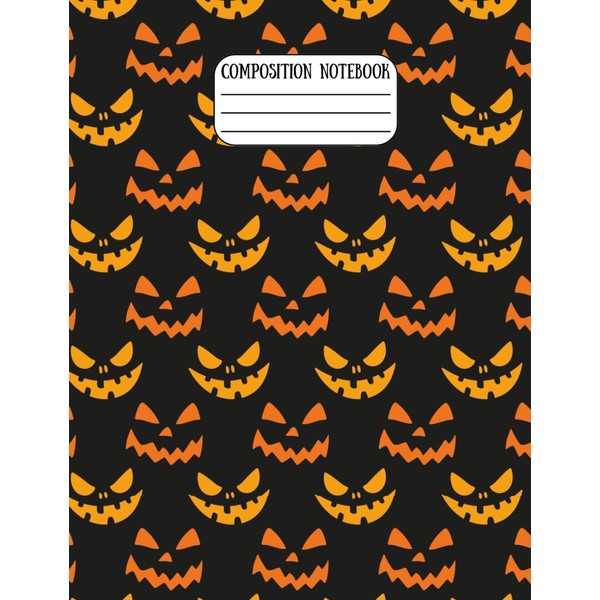 Spooky Scary Pumpkin Halloween Composition Notebook – College Ruled, 7-1/2