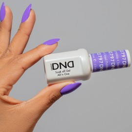 DAISY DND DND Gel Polish Set, Purple Collection, UV/LED Gel Polish and Air Dry Nail Lacquer, Matching Chip-Free Polish Duo, 797 Pebble Cloud, 0.5 Fl Oz