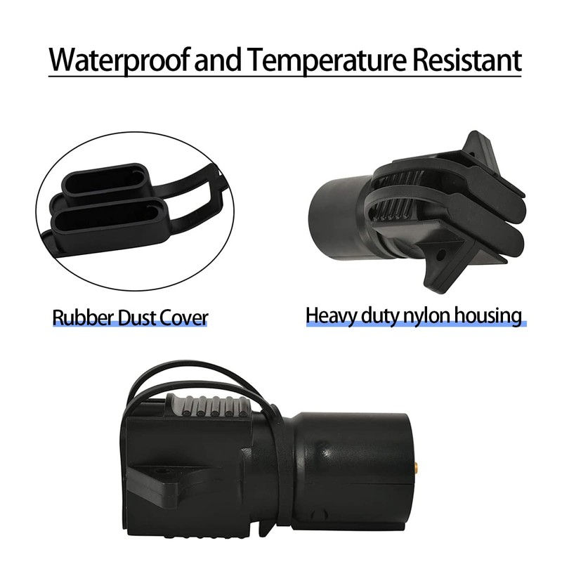 CGEAMDY Waterproof Trailer Socket, 7-Pin to 5-Hole Car Socket, Car