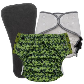 Special Needs Big Kids' Protective Briefs: Nighttime Cloth Diaper Set for Incontinence and Bedwetting, Age 6-16 Years (Bio, Junior 2)