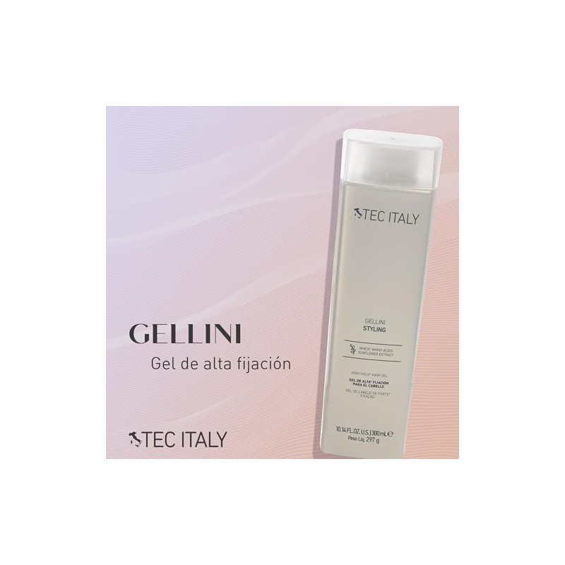 Tec Italy Gelliny Styling Gel Alta Fijación Efecto Húmedo Brillo
