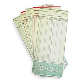 Time Card, 7 1/4x3 1/4in, PK1000