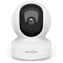 Wansview Q5 Network Camera, Amazon.co.jp Limited, 3 Megapixels, 2K Baby Monitor, Wireless, Indoor Security, 360°, Babies, Elderly People, Pets, 2.4G Wi-Fi, Wi-Fi Camera, Automatic Tracking, Motion Detection, Two-Way Audio, Night Vision Recording, Recordable, Free App, White