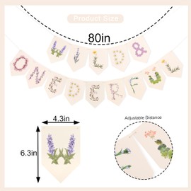 Banner colgante salvaje y onederful – Banner de cumpleaños para niña salvaje, decoración de fiesta de baby shower de flores silvestres, suministros para fiesta de cumpleaños de agricultores del
