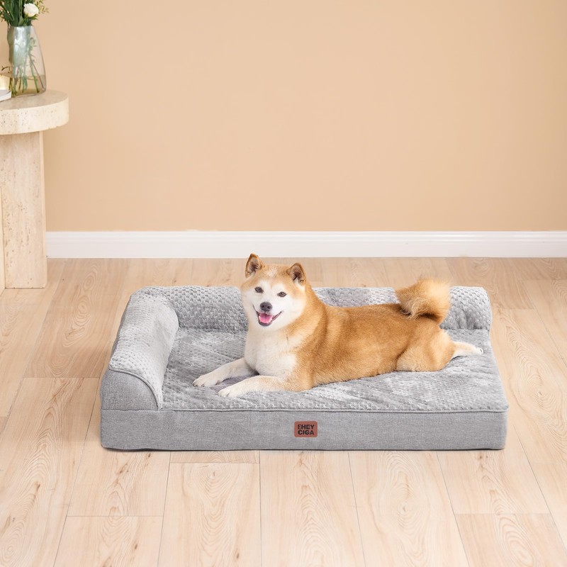 EHEYCIGA Orthopedic Dog Bed Medium Size Dogs, Memory Foam Dog