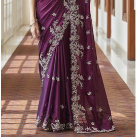 TRENDMALLS Women's Rangoli Silk Heavy Embroidred saree