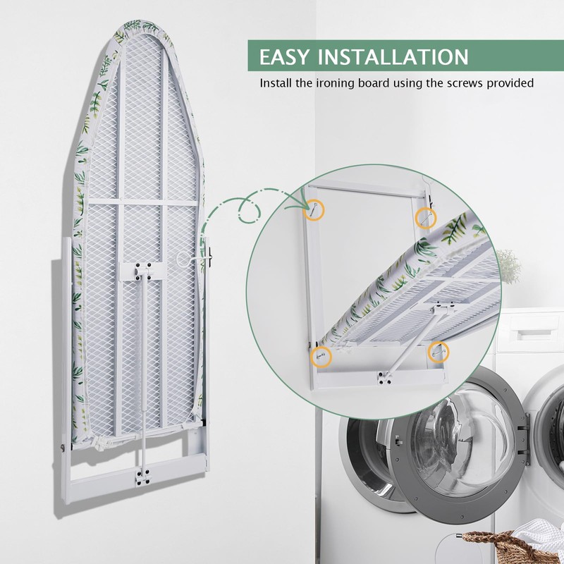 SheeChung Wall Mounted Ironing Board 36"X12",Foldable Ironing Boards with Removable