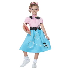 California Costumes Blue 50's Sock Hop Dress Girls Costume X-Small