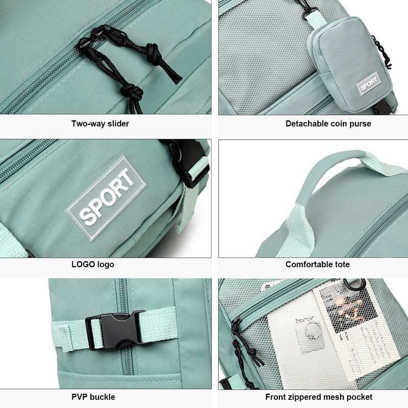 Portable Backpack Camping Travel Bag Large-Capacity Daypack with a Coin