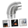 COHEALI 3pcs Stainless Steel Chimney Elbow Flue for Wood Stove