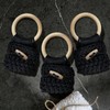Aerbee Macrame Towel Holder Ring, 3PCS Kitchen Towel Hooks for