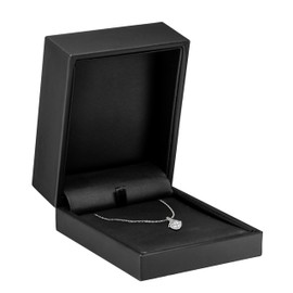 Luxury Leather Jewelry Gift Box - Premium Necklace Box & Earring Display Case for Women & Men - Universal Necklace Holder & Earring Box, Ideal for Earrings Pendants Hoops & Necklace by AllurePack