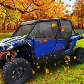 StarknightMT For 2024 2025 RZR XP4 1000 Side Window Mesh Net Soft Ventilated Window Sunshade