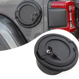 Wocch Locking Gas Cap Cover Fuel Tank Door with Lock for Jeep Wrangler JL & Unlimited Sport Rubicon Sahara 2/4 Door 2018 2019 2020 2021 2022 2023 2024