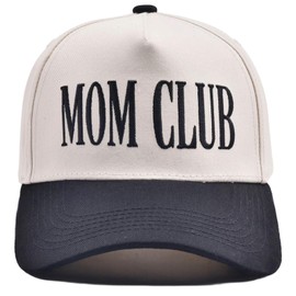 Vintage Trucker Hats for Women Two Tone Trendy Embroidered Baseball Cap Funny Gifts Mom Club Black