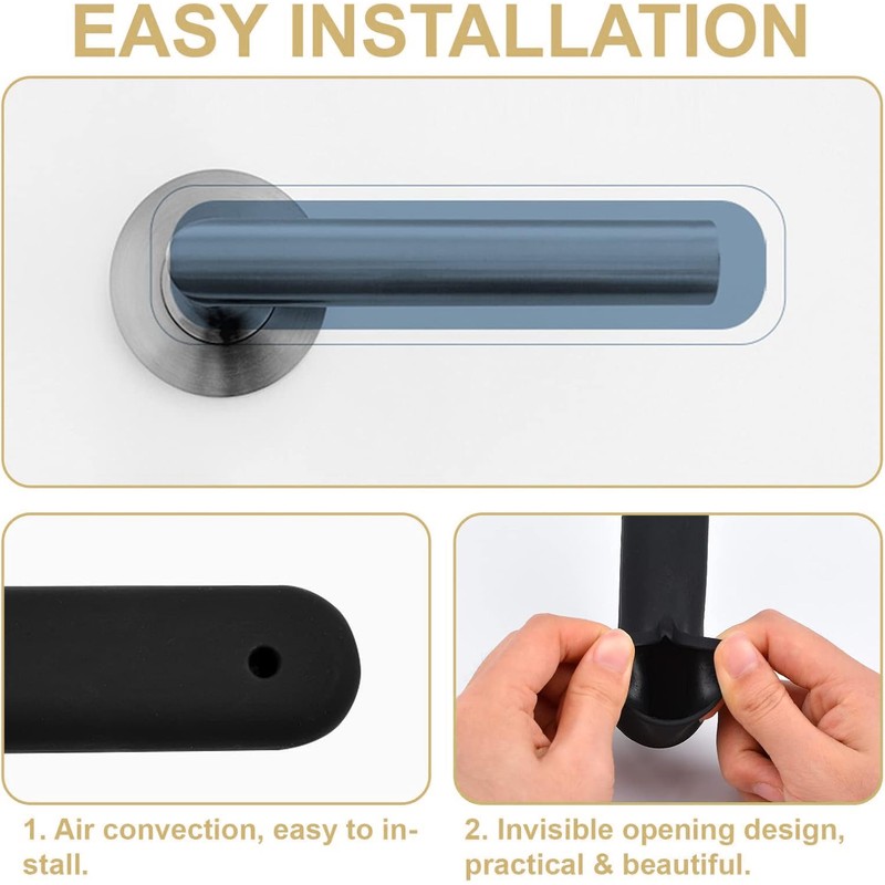 Elfzone Silicone Door Handle Covers - Door Knob Covers Anti-Static