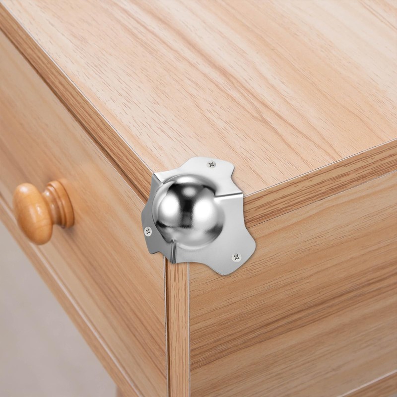 Wakauto 8 Pieces Ball Corner Edge Protector,Metal Furniture Flight Case