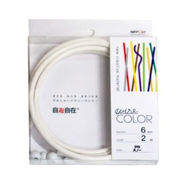 Nippon Kasen NIPPOLY Self-Play Wire Color 2.4 inches (6.0 mm) x 6.6 ft (2 m) Roll Snow