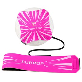 Global Park Football/Volleyball/Rugby Kick Throw Trainer Solo Practice Training Aid Control Skills Adjustable, pink