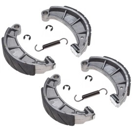 2x Brake Shoes Set Sport + Springs for Simson S51 S50 KR51 S70 SR50 Schwalbe Star Slotted Grooved Front and Rear