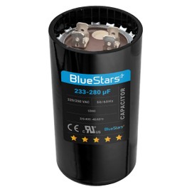 [Upgraded Version] BlueStars 233-280 uF MFD 220-250VAC Volts ±20% Volts Round Motor Start Capacitor 50/60 Hz AC Electric Replacement Part - Lifetime up to 30.000 Hours